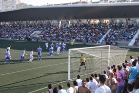 Spanish football trials at stadium